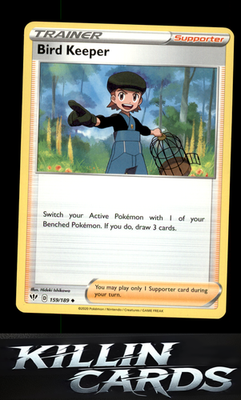 Bird Keeper 159/189 Pokemon Uncommon SWSH03: Darkness Ablaze Card LP