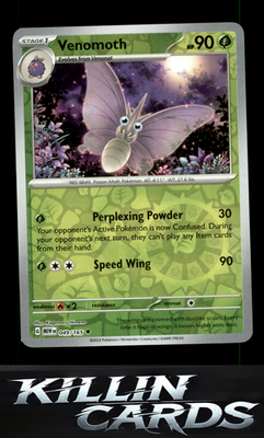 Reverse Holofoil Venomoth 049/165 Pokemon Uncommon SV: Scarlet & Violet 151 Card