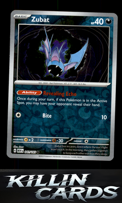 Reverse Holofoil Zubat 041/165 Pokemon Common SV: Scarlet & Violet 151 Card NM