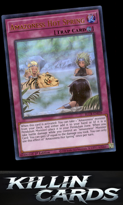 1st Edition Amazoness Hot Spring BLCR-EN039 YuGiOh Ultra Rare Battles of Legend: