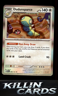 Dudunsparce 080/131 Pokemon Rare SV: Prismatic Evolutions Card NM