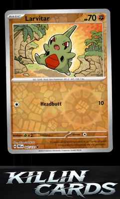 Reverse Holofoil Larvitar 047/131 Pokemon Common SV: Prismatic Evolutions Card N