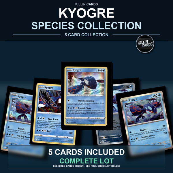 Pokemon TCG Kyogre Species Collection 5 Different Cards