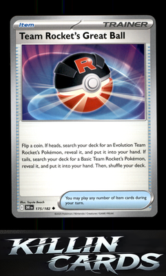 Team Rocket's Great Ball 175/182 Pokemon Uncommon SV10: Destined Rivals Card NM