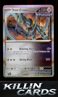 Iron Crown 132/191 Pokemon Rare SV08: Surging Sparks Card NM