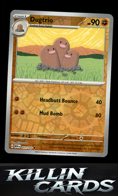 Reverse Holofoil Dugtrio 051/165 Pokemon Uncommon SV: Scarlet & Violet 151 Card
