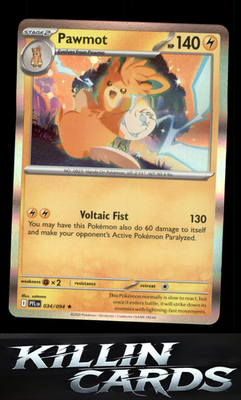 Pawmot 034/094 Pokemon Rare ME02: Phantasmal Flames Card NM