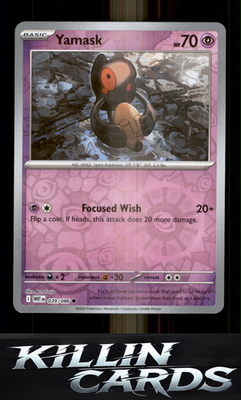 Reverse Holofoil Yamask 039/086 Pokemon Common SV: White Flare Card NM