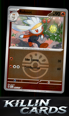 Reverse Holofoil Raboot (Friend Ball) 037/217 Pokemon Common ME: Ascended Heroes