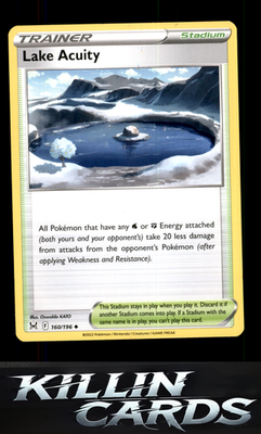 Lake Acuity 160/196 Pokemon Uncommon SWSH11: Lost Origin Card NM