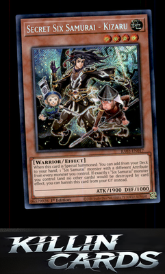 1st Edition Secret Six Samurai - Kizaru (Platinum Secret Rare) RA03-EN017 YuGiOh