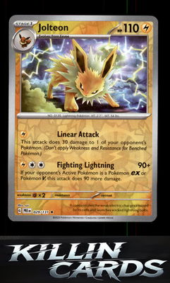 Reverse Holofoil Jolteon 029/131 Pokemon Rare SV: Prismatic Evolutions Card NM