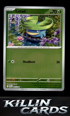 Reverse Holofoil Lotad 005/094 Pokemon Common ME02: Phantasmal Flames Card NM
