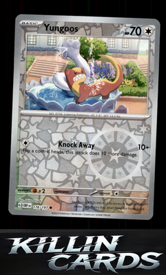 Reverse Holofoil Yungoos 176/197 Pokemon Common SV03: Obsidian Flames Card NM