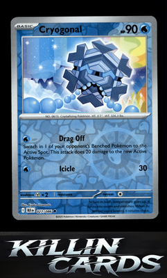 Reverse Holofoil Cryogonal 027/086 Pokemon Uncommon SV: Black Bolt Card NM
