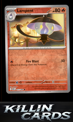 Reverse Holofoil Lampent 017/086 Pokemon Common SV: White Flare Card NM