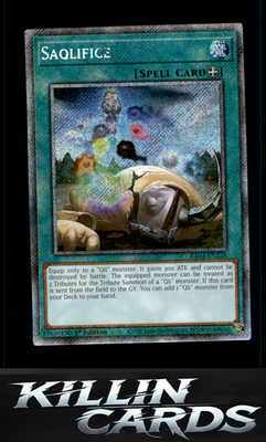 1st Edition Saqlifice (Quarter Century Secret Rare) RA04-EN238 YuGiOh Quarter Ce