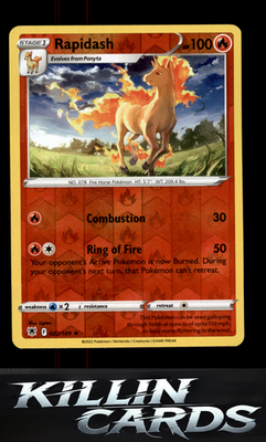 Reverse Holofoil Rapidash 022/189 Pokemon Rare SWSH10: Astral Radiance Card NM