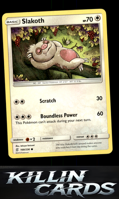 Slakoth (168) 168/236 Pokemon Common SM - Unified Minds Card LP