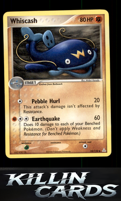 Whiscash 55/110 Pokemon Uncommon Holon Phantoms Card LP