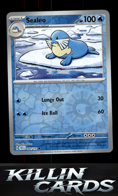 Reverse Holofoil Sealeo 044/191 Pokemon Common SV08: Surging Sparks Card NM