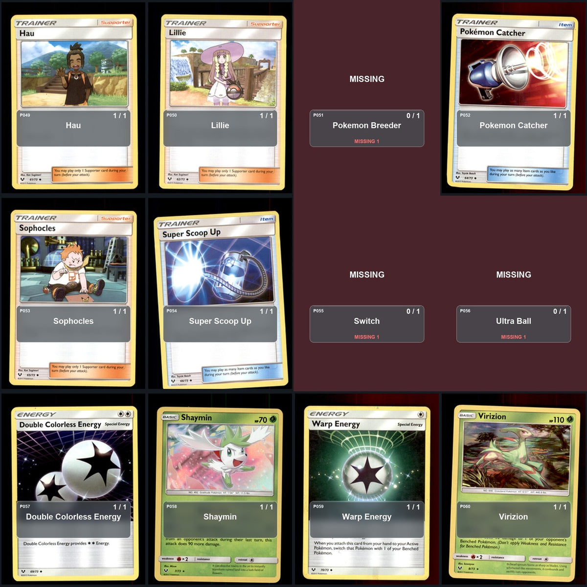 Pokemon TCG Shining Legends C/UC/R Standard Set 39 Cards