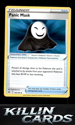 Panic Mask 165/196 Pokemon Uncommon SWSH11: Lost Origin Card NM