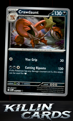 Reverse Holofoil Crawdaunt 085/132 Pokemon Uncommon ME01: Mega Evolution Card NM