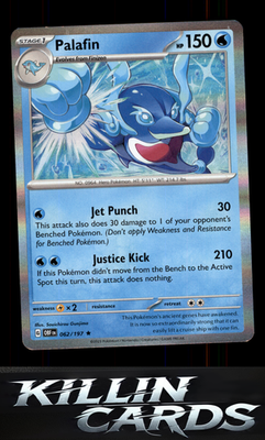 Palafin 062/197 Pokemon Rare SV03: Obsidian Flames Card NM