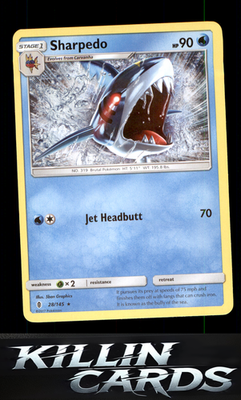 Sharpedo 28/145 Pokemon Rare SM - Guardians Rising Card NM