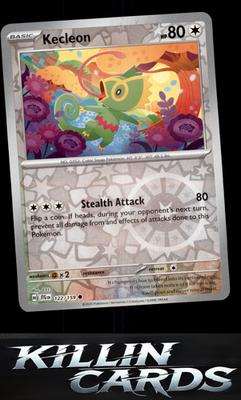 Reverse Holofoil Kecleon 122/159 Pokemon Common SV09: Journey Together Card NM