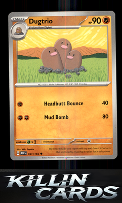 Dugtrio 051/165 Pokemon Uncommon SV: Scarlet & Violet 151 Card NM