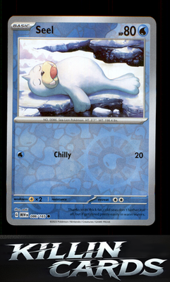 Reverse Holofoil Seel 086/165 Pokemon Common SV: Scarlet & Violet 151 Card NM