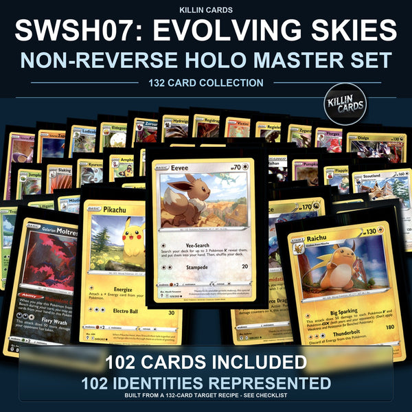 Pokemon TCG SWSH07: Evolving Skies C/UC/R Standard Set 102 Cards