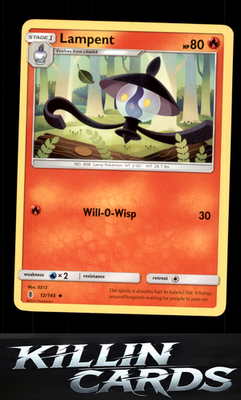Lampent 12/145 Pokemon Uncommon SM - Guardians Rising Card NM