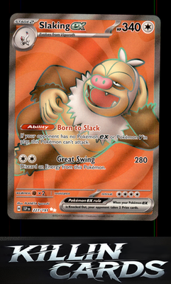 Slaking ex - 227/191 227/191 Pokemon Ultra Rare SV08: Surging Sparks Card NM
