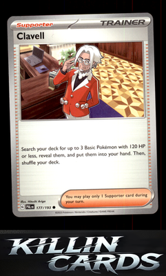 Clavell 177/193 Pokemon Common SV02: Paldea Evolved Card NM