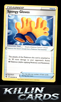 Spongy Gloves 243/264 Pokemon Uncommon SWSH08: Fusion Strike Card NM