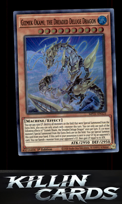 1st Edition Gizmek Okami, the Dreaded Deluge Dragon MP21-EN121 YuGiOh Super Rare