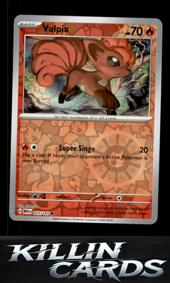 Reverse Holofoil Vulpix 037/165 Pokemon Common SV: Scarlet & Violet 151 Card NM