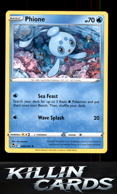 Phione 045/195 Pokemon Rare SWSH12: Silver Tempest Card NM
