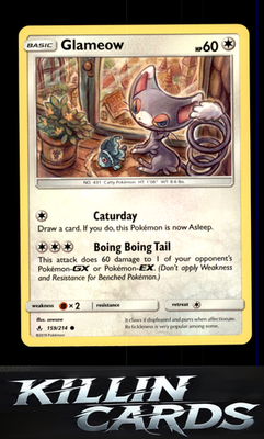 Glameow 159/214 Pokemon Common SM - Unbroken Bonds Card NM