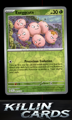 Reverse Holofoil Exeggcute - 001/191 001/191 Pokemon Common SV08: Surging Sparks