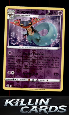 Reverse Holofoil Dragapult 089/195 Pokemon Holo Rare SWSH12: Silver Tempest Card