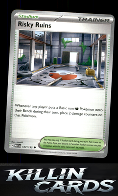Risky Ruins 127/132 Pokemon Uncommon ME01: Mega Evolution Card NM