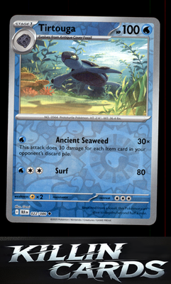 Reverse Holofoil Tirtouga 022/086 Pokemon Uncommon SV: Black Bolt Card NM