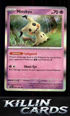 Mimikyu - 037/091 037/091 Pokemon Rare SV: Paldean Fates Card NM