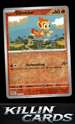 Reverse Holofoil Chimchar 031/167 Pokemon Common SV06: Twilight Masquerade Card