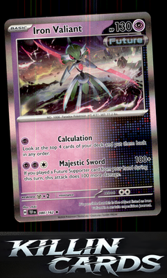 Iron Valiant - 080/162 080/162 Pokemon Rare SV05: Temporal Forces Card NM