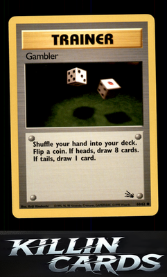 Gambler 60/62 Pokemon Common Fossil Card LP